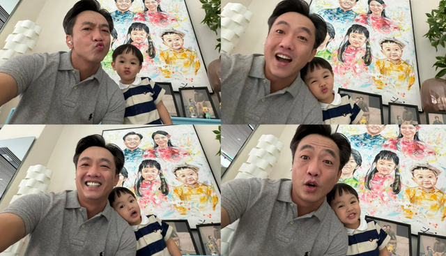Cười tươi của bé Sutin khi tiễn bố