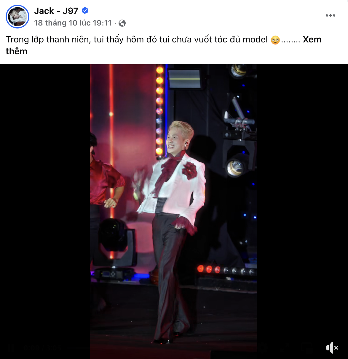 Video trình diễn bài hát có ca từ gây tranh cãi vẫn được giữ trên Fanpage Jack - J97 Fanpage giữ video tiết mục gây tranh cãi