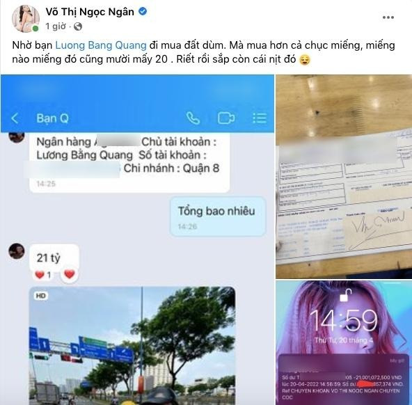 Ngân 98 tung bằng chứng không nói dóc chuyện mua đất giá cả chục tỉ