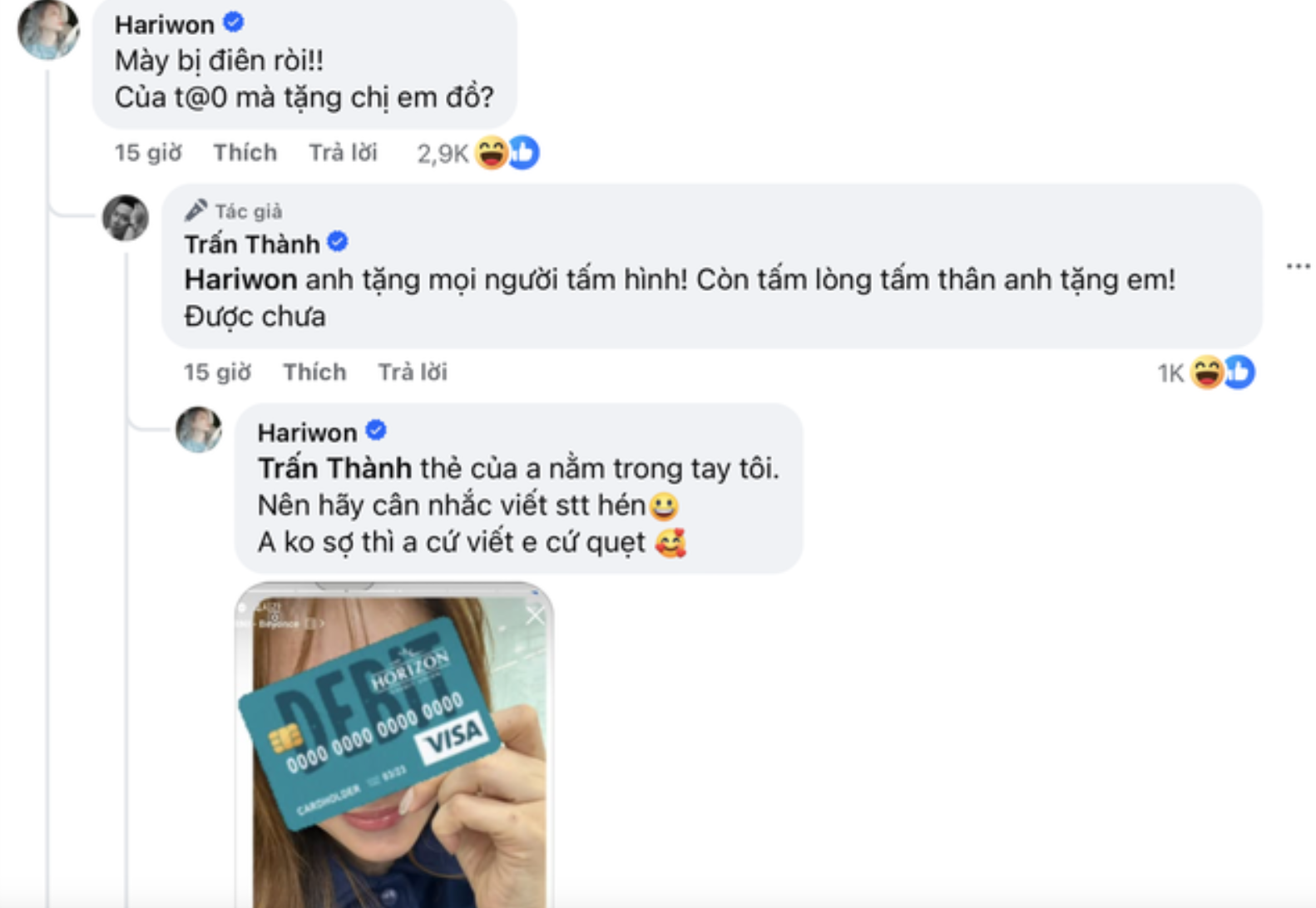 Trấn Thành đính chính- Ảnh 2. Trước đó ít ngày, cả hai vẫn vui vẻ tương tác trên MXH