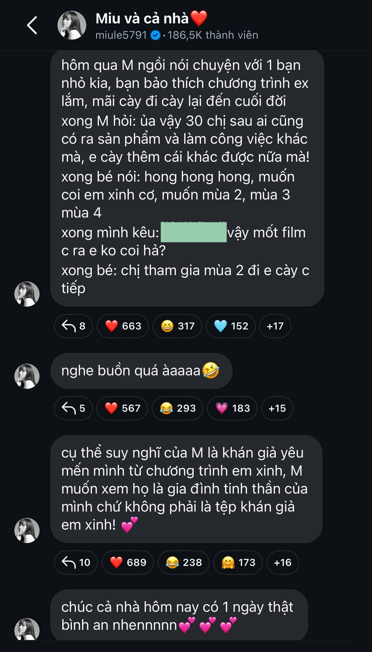 Miu Lê phân trần về câu chuyện muốn được khán giả đón nhận ở nhiều lĩnh vực khác
