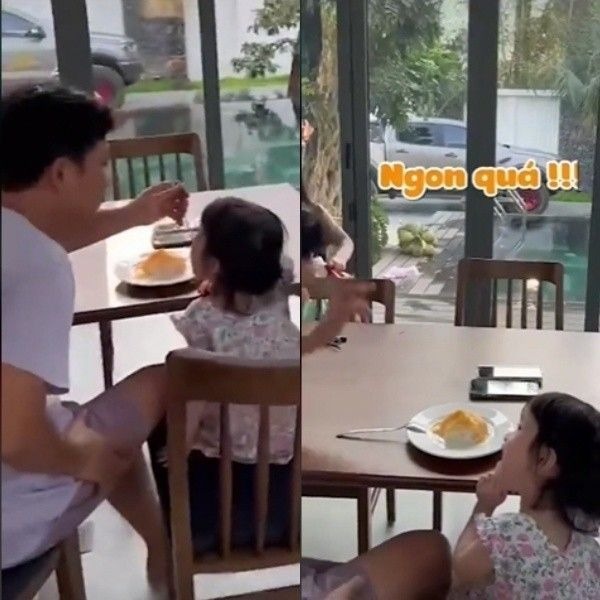 Trường Giang tự tay chăm sóc cho con gái