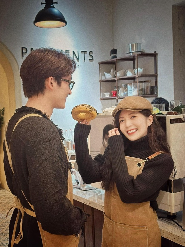 Đình Tú và Ngọc Huyền trên phim trường Đừng Nói Khi Yêu