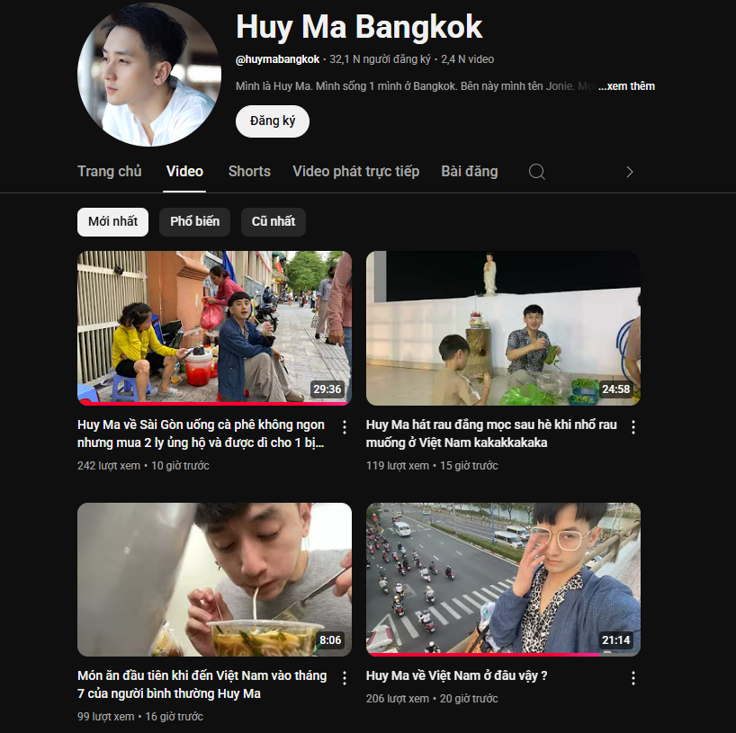 Diễn viên Huy Ma trong các dự án phim