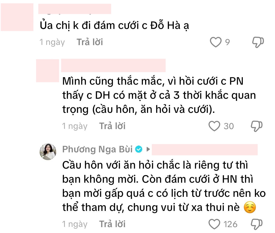 Phương Nga lên tiếng đáp trả khi bị chất vấn không dự đám cưới Hoa hậu Đỗ Hà Phương Nga chia sẻ lý do không dự đám cưới
