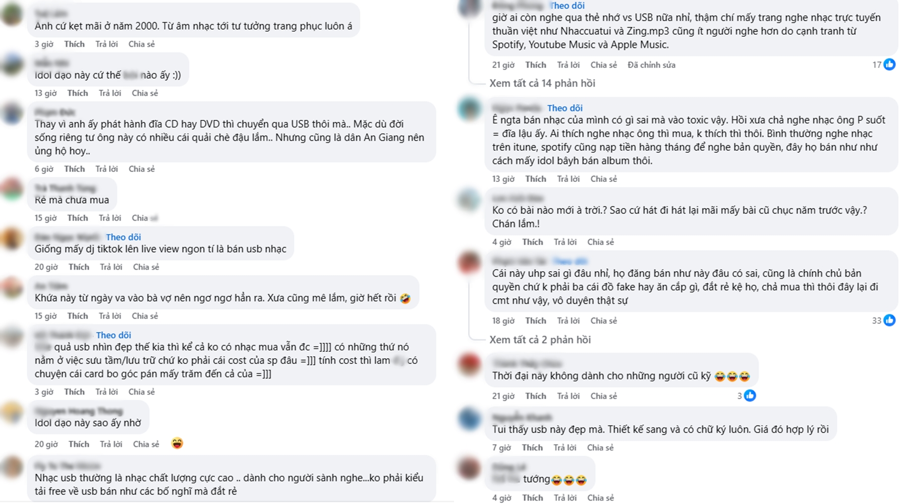 Khán giả thảo luận về giá USB Tri Kỷ